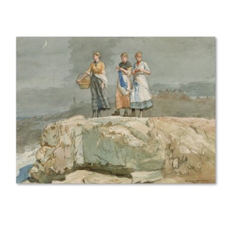 Trademark Fine Art Winslow Homer 'The Cliffs' Canvas Art, 24x32 BL01552-C2432GG